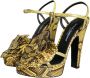 Dolce & Gabbana Gele exotische leren enkelband hakken sandalen schoenen Multicolor Dames - Thumbnail 11