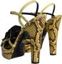 Dolce & Gabbana Gele exotische leren enkelband hakken sandalen schoenen Multicolor Dames - Thumbnail 12
