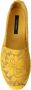 Dolce & Gabbana Gele Kant Espadrille Loafers Platte Schoenen Yellow Dames - Thumbnail 8