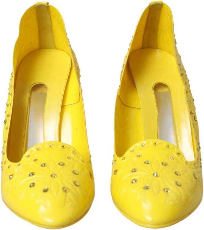 Dolce & Gabbana Gele Kristal Cinderella Hakken Schoenen Yellow Dames