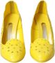 Dolce & Gabbana Gele Bloemen Kristallen Cinderella Hakken Yellow Dames - Thumbnail 2