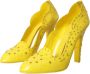 Dolce & Gabbana Gele Bloemen Kristallen Cinderella Hakken Yellow Dames - Thumbnail 3