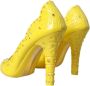Dolce & Gabbana Gele Bloemen Kristallen Cinderella Hakken Yellow Dames - Thumbnail 4