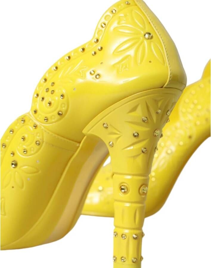 Dolce & Gabbana Gele Kristal Cinderella Hakken Schoenen Yellow Dames