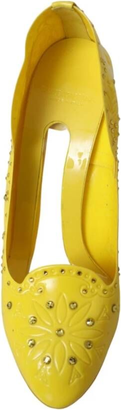 Dolce & Gabbana Gele Kristal Cinderella Hakken Schoenen Yellow Dames