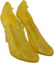 Dolce & Gabbana Gele Bloemen Kristallen Cinderella Hakken Yellow Dames - Thumbnail 12