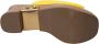 Dolce & Gabbana Gele Leren Houten Sleehak Slippers Yellow Dames - Thumbnail 14