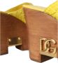 Dolce & Gabbana Gele Leren Houten Sleehak Slippers Yellow Dames - Thumbnail 7