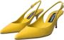 Dolce & Gabbana Gele Leren Slingback Hakken Schoenen Yellow Dames - Thumbnail 3