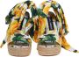 Dolce & Gabbana Gele Rozen Sleehak Sandalen Yellow Dames - Thumbnail 3