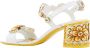 Dolce & Gabbana Gele Sandalen met Majolica Detail Multicolor Dames - Thumbnail 3