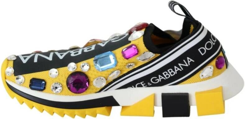 Dolce & Gabbana Gele Sorrento Kristal Sneakers