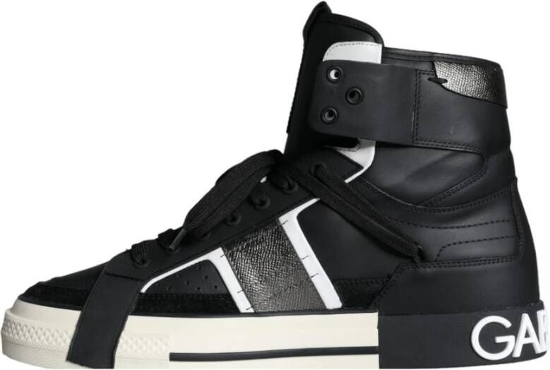 Dolce & Gabbana Geperforeerde hoge sneakers met logo