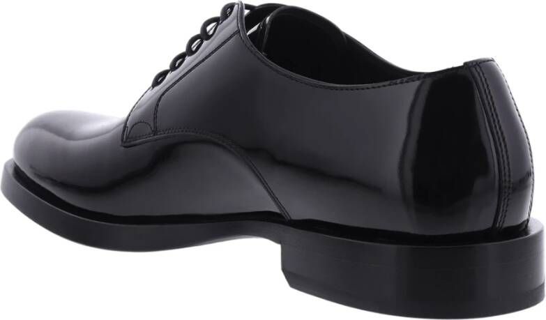 Dolce & Gabbana Gepoetste Derby Schoenen Black Heren