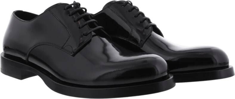 Dolce & Gabbana Gepoetste Derby Schoenen Black Heren