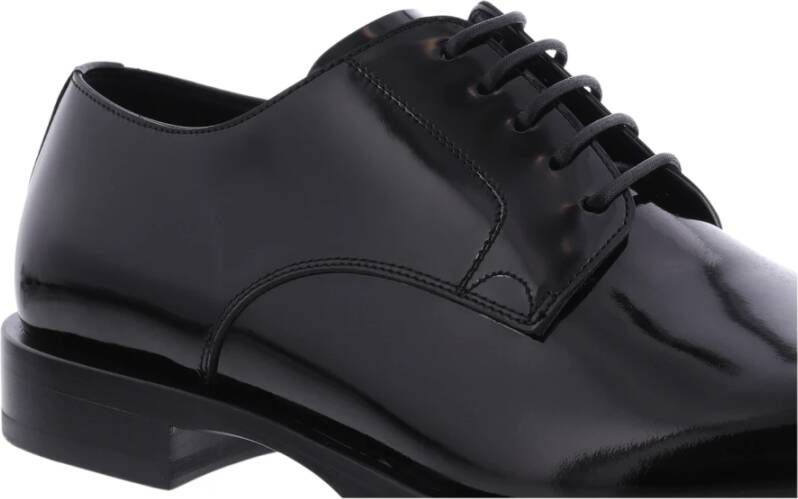 Dolce & Gabbana Gepoetste Derby Schoenen Black Heren