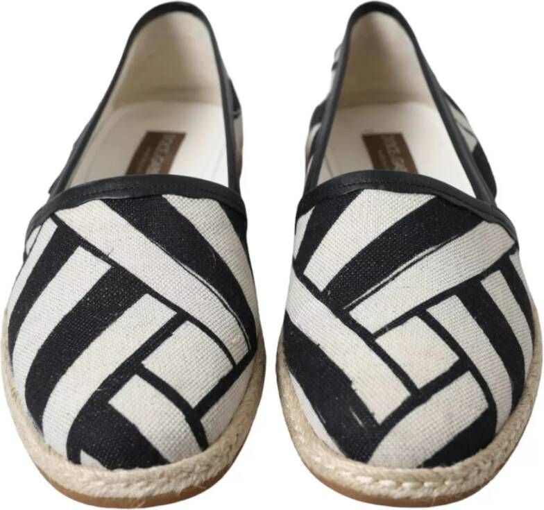 Dolce & Gabbana Gestreepte leren espadrilles