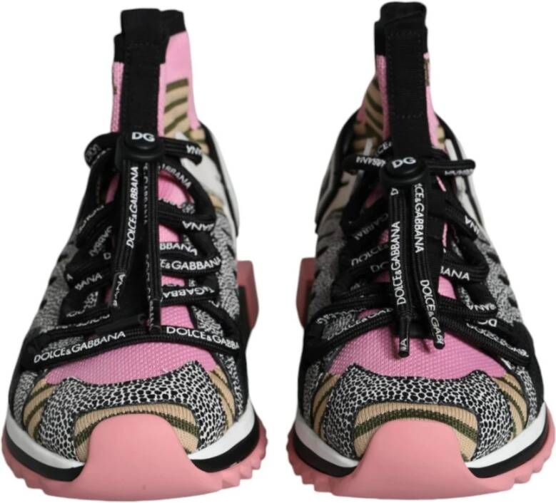 Dolce & Gabbana Gestreepte zool sneakers Multicolor Italië vakmanschap Multicolor Dames