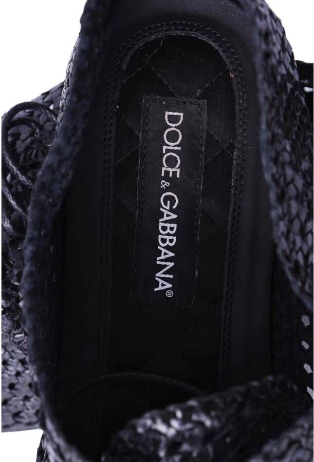Dolce & Gabbana Gevlochten leren schoen met veters