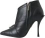 Dolce & Gabbana Gewatteerde Leren Stiletto Laarzen Black Dames - Thumbnail 24