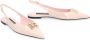 Dolce & Gabbana Gouden Metalen Logo Slingback Ballet Flats Pink Dames - Thumbnail 3