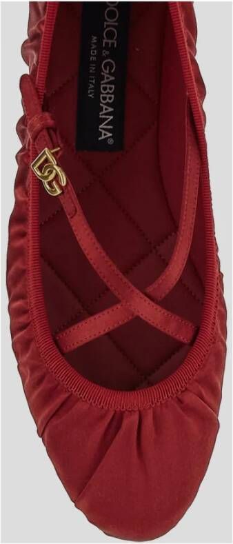 Dolce & Gabbana Glanzende ballerina's van kalfsleer voor dames