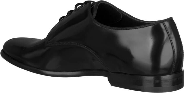 Dolce & Gabbana Glanzende Derby Veterschoenen Black Heren