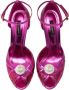 Dolce & Gabbana Glitter Parel Kalfsleren Hoge Hak Sandalen - Thumbnail 2