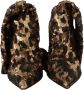 Dolce & Gabbana Gold Leopard Sequins Heels Boots Shoes Bruin Dames - Thumbnail 2