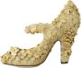 Dolce & Gabbana Gouden Bloemen Kristal Versierde Pumps Yellow Dames - Thumbnail 8