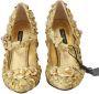 Dolce & Gabbana Gouden Bloemen Kristal Versierde Pumps Yellow Dames - Thumbnail 14