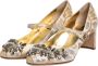 Dolce & Gabbana Gouden Jacquard Kristal Mary Janes Pumps - Thumbnail 2