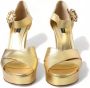Dolce & Gabbana Gouden Crystal Platform Sandalen Yellow Dames - Thumbnail 3