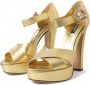 Dolce & Gabbana Gouden Crystal Platform Sandalen Yellow Dames - Thumbnail 4