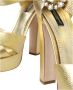 Dolce & Gabbana Gouden Crystal Platform Sandalen Yellow Dames - Thumbnail 8