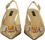 Dolce & Gabbana Gouden Kristal Slingback Hakken Multicolor Dames - Thumbnail 8