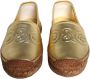 Dolce & Gabbana Gouden Leren Loafers Platte Espadrilles Schoenen Yellow Dames - Thumbnail 9