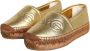 Dolce & Gabbana Gouden Leren Loafers Platte Espadrilles Schoenen Yellow Dames - Thumbnail 10