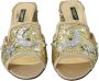 Dolce & Gabbana Gouden Pailletten Leren Hakken Sandalen Yellow Dames - Thumbnail 8