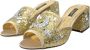 Dolce & Gabbana Gouden Pailletten Leren Hakken Sandalen Yellow Dames - Thumbnail 9
