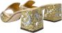 Dolce & Gabbana Gouden Pailletten Leren Hakken Sandalen Yellow Dames - Thumbnail 10
