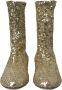 Dolce & Gabbana Gouden Pailletten Mid-Calf Laarzen Yellow Dames - Thumbnail 17