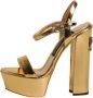 Dolce & Gabbana Gouden Platform Enkelband Sandalen - Thumbnail 2