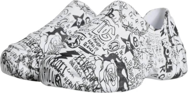 Dolce & Gabbana Graffiti Print Low Top Sneakers