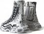 Dolce & Gabbana Luxe Graffiti Print Mid Top Sneakers White - Thumbnail 4