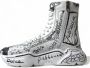 Dolce & Gabbana Luxe Graffiti Print Mid Top Sneakers White - Thumbnail 5