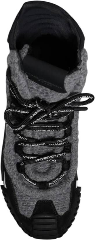 Dolce & Gabbana Grijs Zwart NS1 High Top Sneakers
