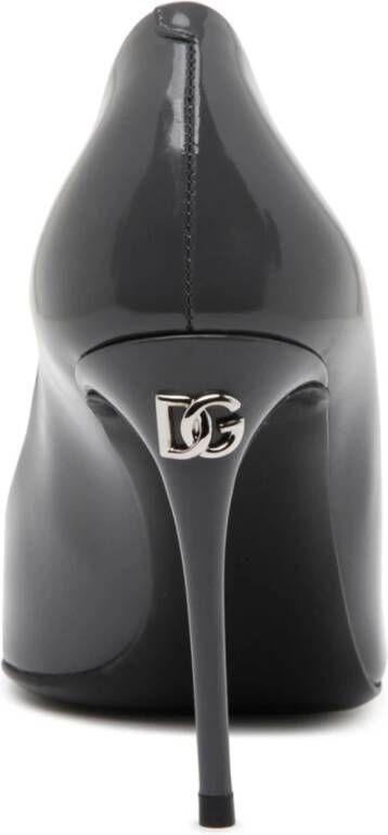 Dolce & Gabbana Grijze puntige neus hoge hakken pumps