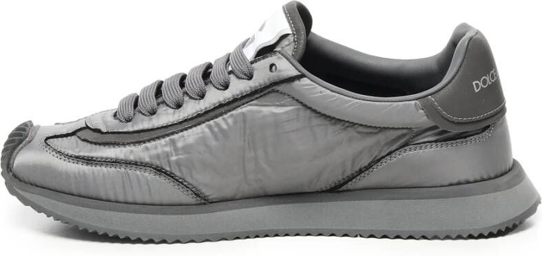 Dolce & Gabbana Grijze Sneakers met Voorsluiting