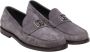 Dolce & Gabbana Grijze Suede Loafers met Metalen DG Logo Gray Heren - Thumbnail 2